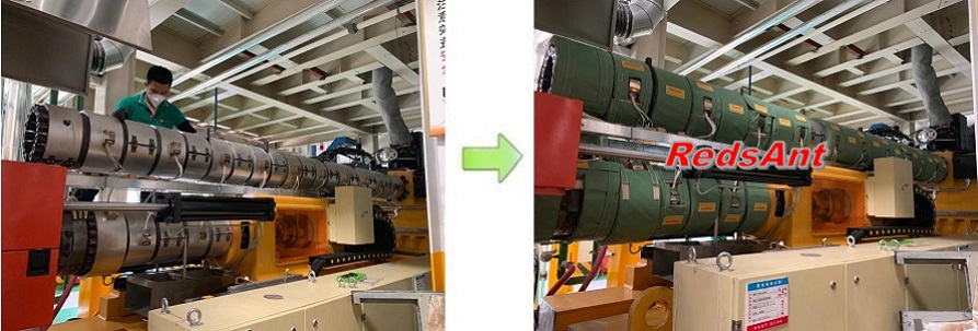 aeogel insulation jacket for Embryo injection molding machine 胚射出成形機用のエオゲル断熱ジャケット