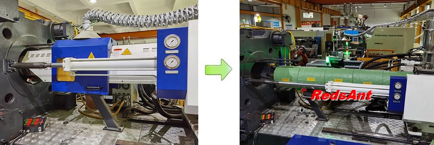 注入バレル用の断熱カバー
